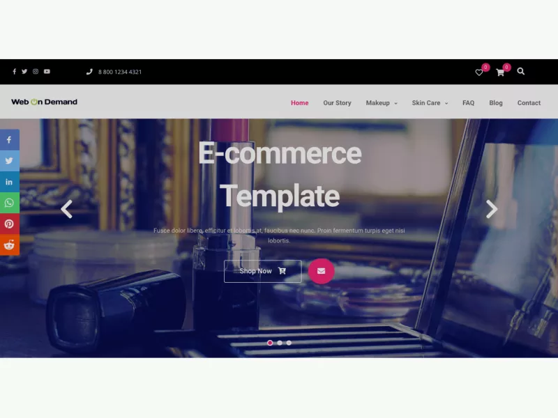 E-commerce template by Web on Demand no-code website builder
