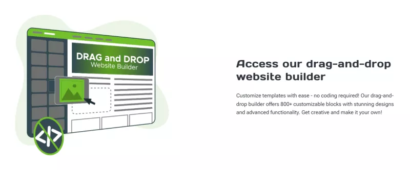 Drag-and-drop website builder by Web on Demand