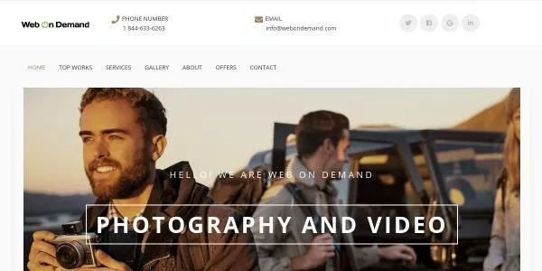 Photograph template by Web on Demand